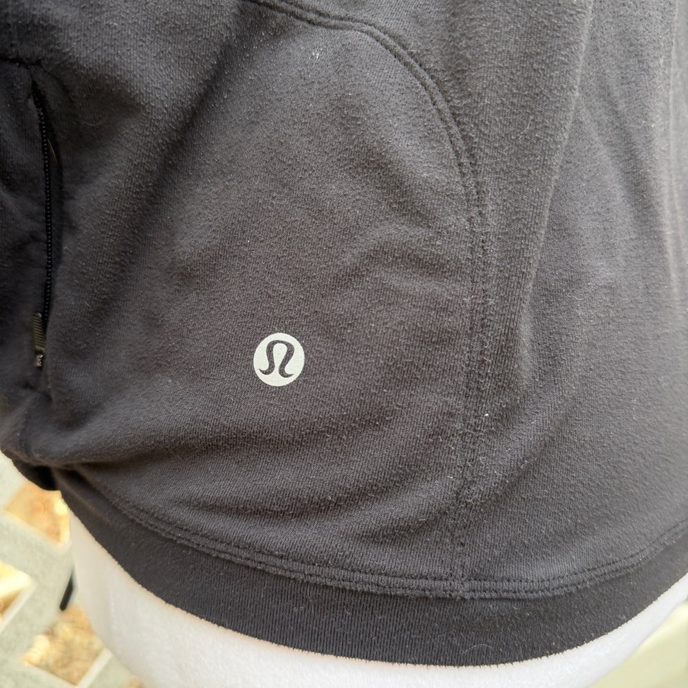 Lululemon Ready to Rulu Hoodie Black Wrap Tie Front Women SZ 2 Read Lightweight - Picture 6 of 12
